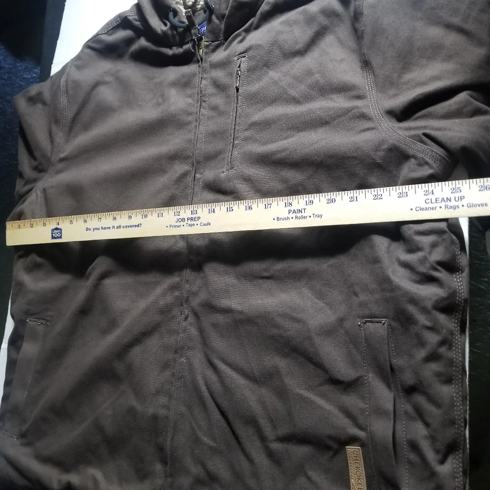 NWT CHEROKEE MEN'S BROWN COAT SIZE XL- SEE FULL DESCRIPTION